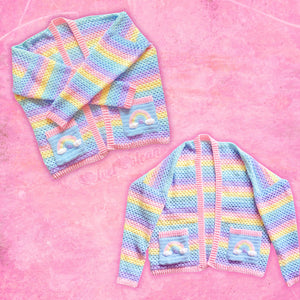 Ultra Pastel Rainbow Striped Cardigan